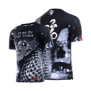 MMA蛇年速干运动紧身衣巴西柔术训练服格斗泰拳击UFC短袖定制