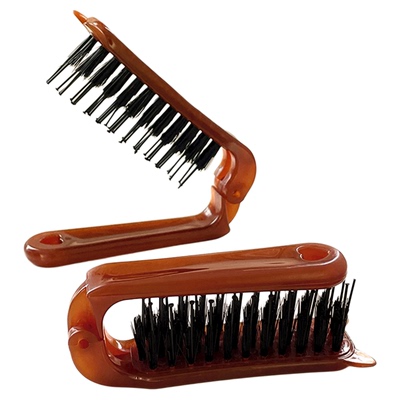 新升级可折叠便携猪鬃毛女士发梳