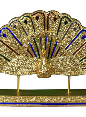 孔雀开屏摆件东南亚装饰摆件