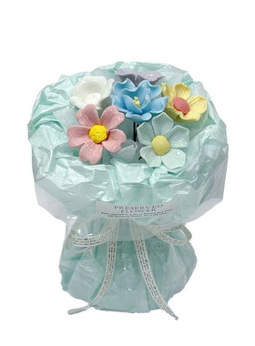 景德镇手工陶瓷花花束永生花仿真花成品摆件送老师女朋友生日礼物