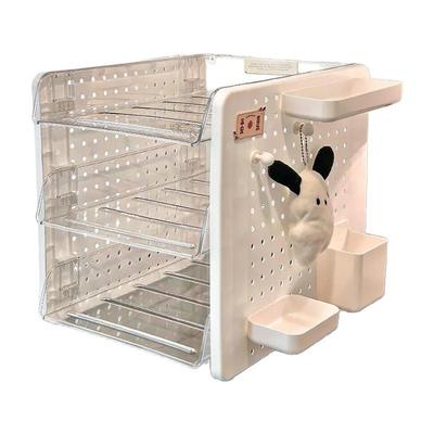 洞洞板桌面收纳架女生工位改造神器A4纸办公室桌文件多分层置物架