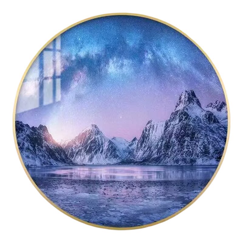 玄关风景装饰画挂画4厘米厚度铝合金画框可遮挡2.8厘米厚度凸出物