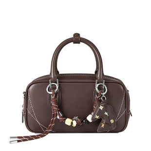 【新年礼物】纽芝兰糖果保龄球包2025新款女式牛皮包斜挎波士顿包