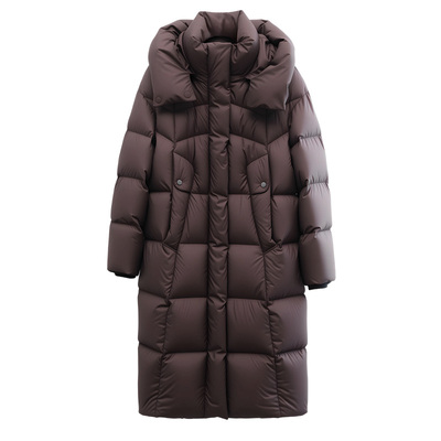 雅鹿情侣中长加厚保暖羽绒服