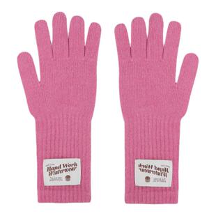 馨帮帮 加长护腕针织护手套户外骑行漏两指可触屏保暖分指手套女