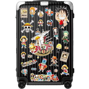 动漫草帽团路飞船员全套合集行李箱贴纸墙壁滑板冰箱装饰贴画防水