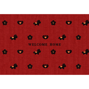 马年红色入户门地垫2026新款喜庆防滑耐磨入户脚垫大门口入门地毯