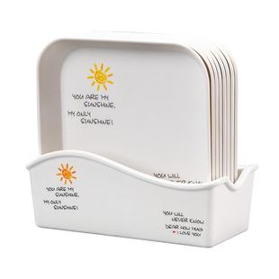 吐骨碟家用高档高级餐桌垃圾盘新款吐骨头盘碟密胺塑料碟子小盘子