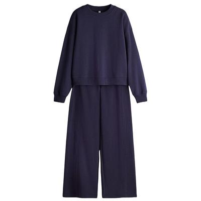 HM女装套装2件式2025年冬季新款圆领运动长袖卫衣慢跑裤1301045