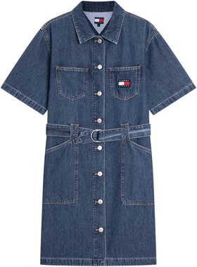 Tommy女装纯棉收腰牛仔连衣裙