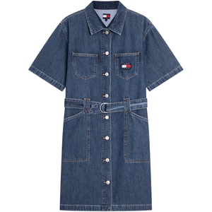 Tommy女装纯棉收腰牛仔连衣裙