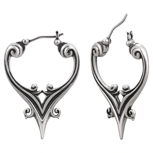 punkyouth神秘徽章造型耳环925银防过敏哥特暗黑小众个性耳饰