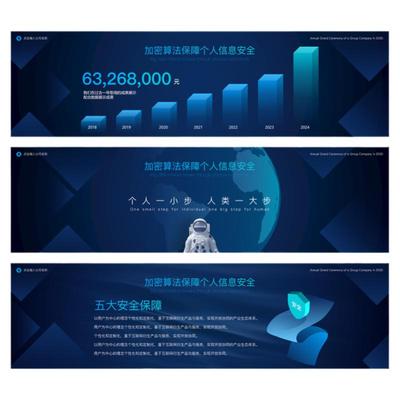 蓝色科技宽屏峰会年会发布会PPT