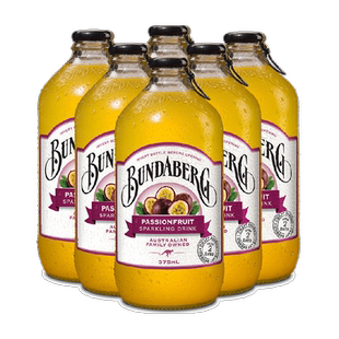 Bundaberg宾得宝澳洲进口百香果口味汽水375ml*6果汁气泡水饮料