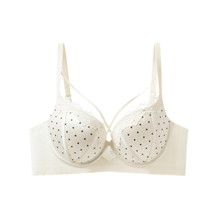 法式蕾丝性感内衣女小胸聚拢显大加厚无钢圈防下垂波点豹纹文胸罩