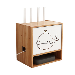 路由器收纳盒wifi机顶盒光猫放置架电视柜置物架插座理线遮丑神器