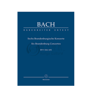 巴赫 六首勃兰登堡协奏曲 BWV1046-1051 研习小总谱 非演奏用谱 骑熊士乐谱书 Bach Six Brandenburg Concertos Study Score TP9