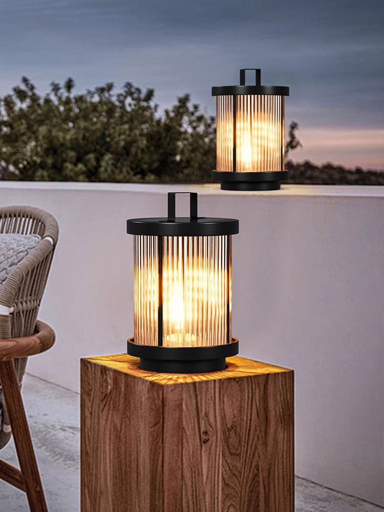 太阳能庭院灯户外防水草坪灯可移动露营灯露台花园地灯院子阳台灯