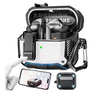 锁扣防丢适用三星Galaxy buds3保护壳磁吸式buds3Pro耳机壳支架式Buds3FE耳机套Buds 3Pro保护套防摔卡扣开关