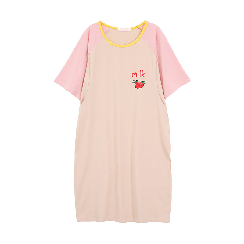 哺乳睡衣睡裙夏季待产外出连衣裙