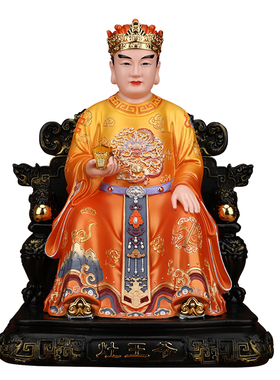 灶君新款灶王爷彩绘神像厨房灶神司命灶爷树脂真身家用供奉摆件