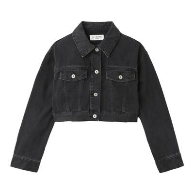 LILYBROWN休闲翻领短款牛仔外套