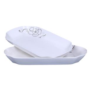 2只装陶瓷特价包邮家用超大号长方形鱼盘 蒸烤菜鱼盘子微波炉餐具