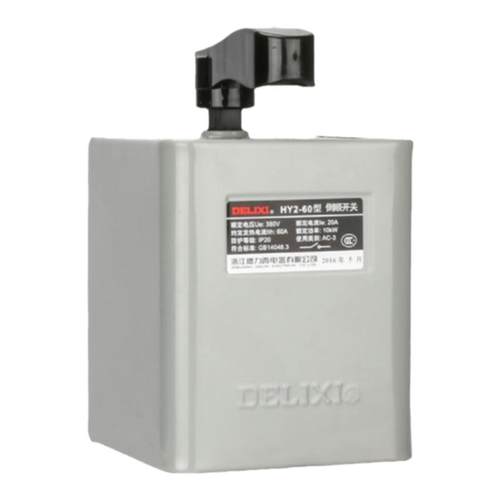 德力西倒顺开关380v三相 220v单相HY2-15电动机正反转防水开关60A