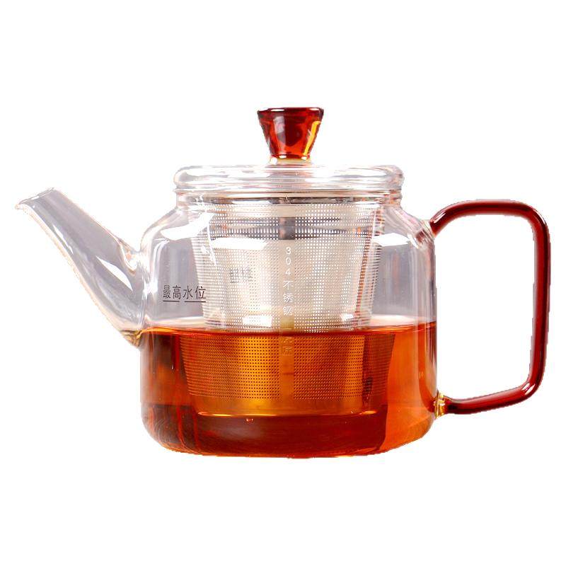 虎匠新款加厚耐高温玻璃泡茶壶
