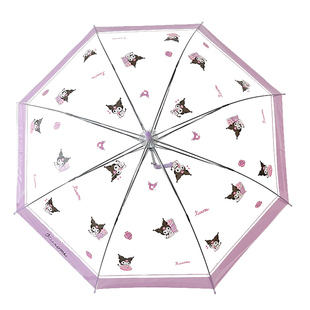 三丽鸥库洛米透明雨伞全自动网红伞长柄伞可爱加大加固卡通儿童伞