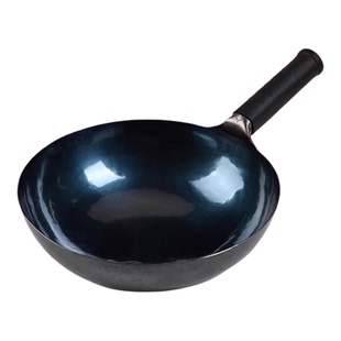 章丘手工铁锅老式家用炒菜锅官方旗舰店正品圆底炒锅不沾锅无涂层