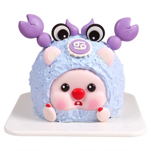 双鱼水瓶座巧克力蛋糕装饰摆件白羊摩羯射手网红12十二星座插件