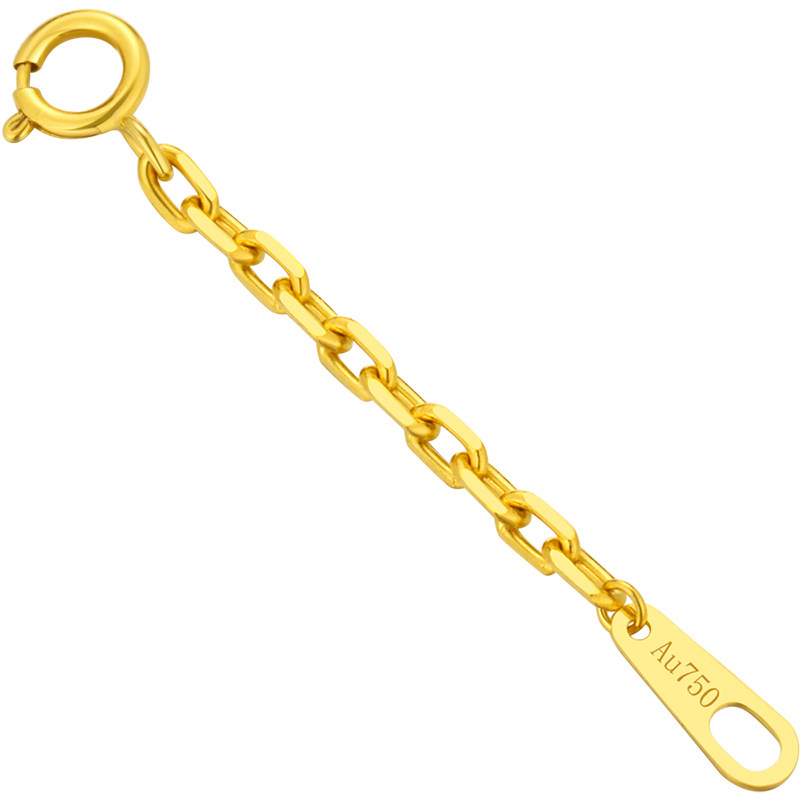 18K金延长链十字链DIY加长链尾链
