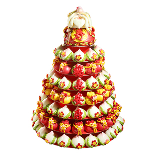 寿桃馒头老人生日蛋糕祝寿过寿桃山东花饽饽礼盒贺寿寿包多层高层