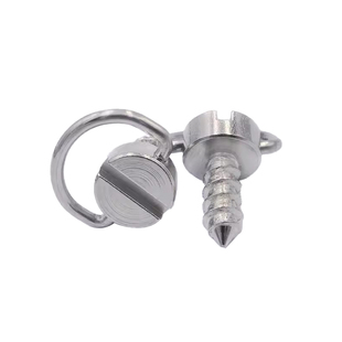 M4手拧吊环自攻螺丝不锈钢一字槽户外桌面木头家具圆形环快拆螺钉