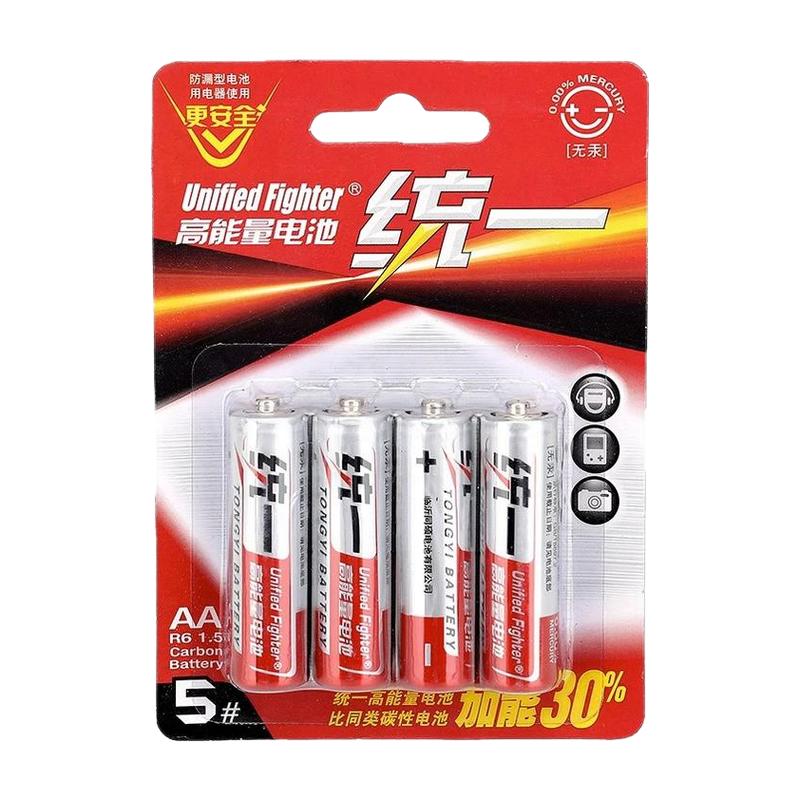 统一电池5号7号碳性电池电视空调遥控器闹钟闹表五号玩具耐用电池