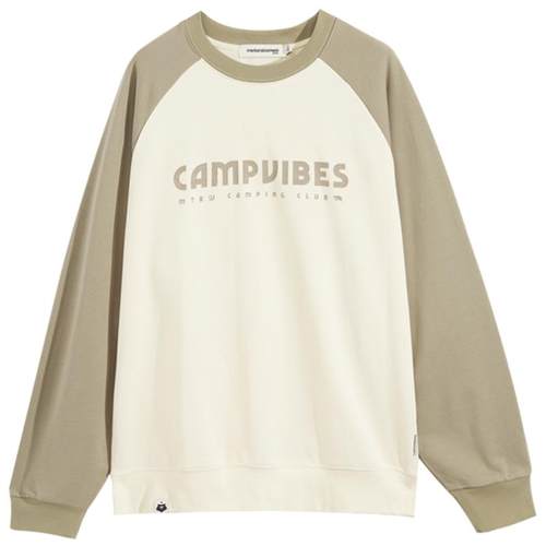 美特斯邦威撞色插肩袖套头衫男女同款春秋季新款休闲针织卫衣上衣