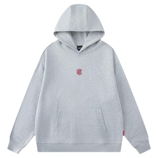 CLOTTEE by CLOT刺绣圆领卫衣秋男女同款潮流基础款宽松连帽上衣W