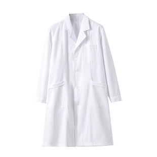 白大褂女医生长袖工作服定制印logo医学生药店护士服化学实验服