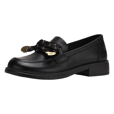 女鞋旗舰店牛皮乐福鞋时尚工作鞋