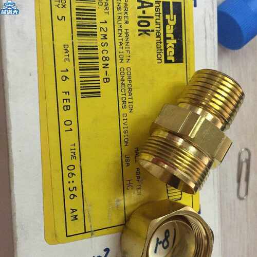 议价PARKER 12MSC8N-B 3/4in.卡套转1/2inNPT直通接头适用