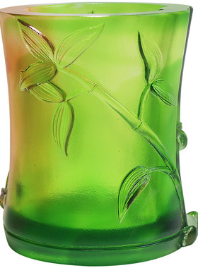 琉璃竹子笔筒摆件送客户商务礼品