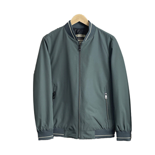 老美高端线！肌理感面料！春季男士外贸透气棒球领飞行夹克外套潮