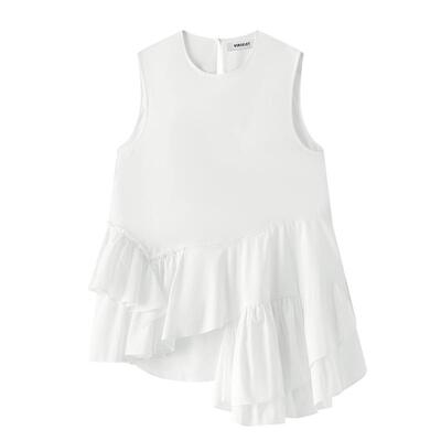 VERSELET花苞无袖上衣白色黑色
