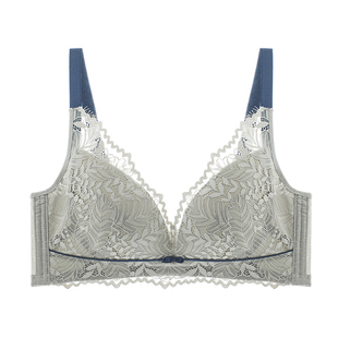 【断码清仓59元】蝴蝶日记蕾丝内衣女薄款3/4杯无钢圈聚拢文胸罩
