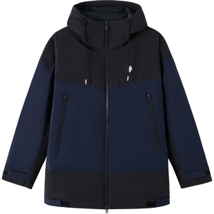 乐卡克法国公鸡秋冬季男女同款保暖运动时尚中长款羽绒服