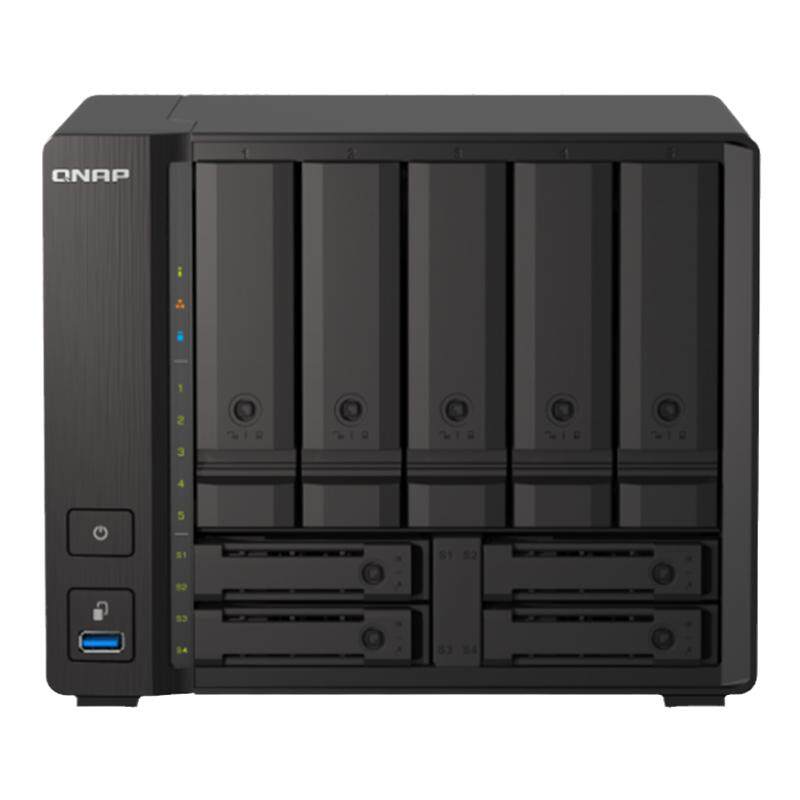 威联通（QNAP）TS-h973AX 9盘位四核心企业级万兆NAS网络存储文件服务器 共享备份云盘 8G内存
