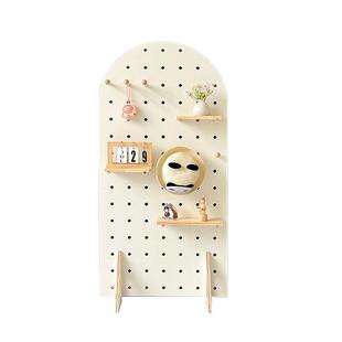 实木洞洞板立式屏风幼儿园落地环创展示架收纳创意造型可移动定制