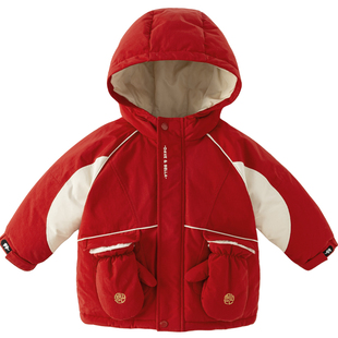 戴维贝拉男童白鹅绒羽绒服2025新款冬装儿童国风外套宝宝加厚保暖