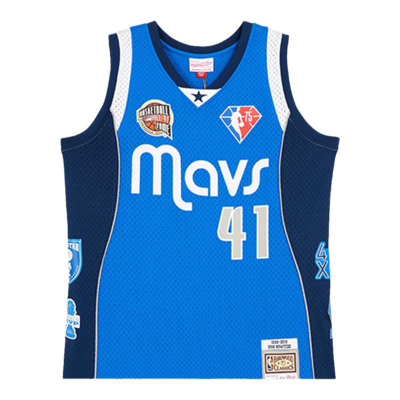 Mitchell&Ness NBA官方達拉斯獨行俠德克諾維茨基復(fù)古SW球衣男子